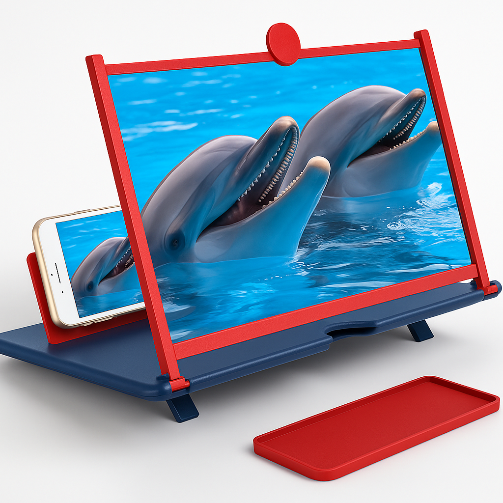 🎥 3D HD Mobile Phone Screen Enlarger 📱 Universal Stand for iOS & Android 👌