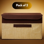 Premium Fabric Foldable Storage Box  (Pack of 2) |       Multipurpose Organizer for Clothes & Toys