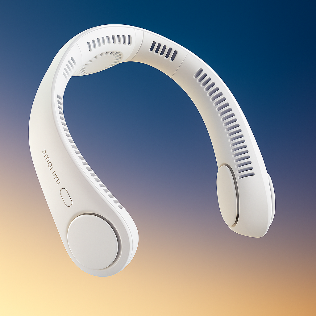 Rechargeable Bladeless Neck Fan | Portable 360° Airflow for Home, Office & Outdoor Use