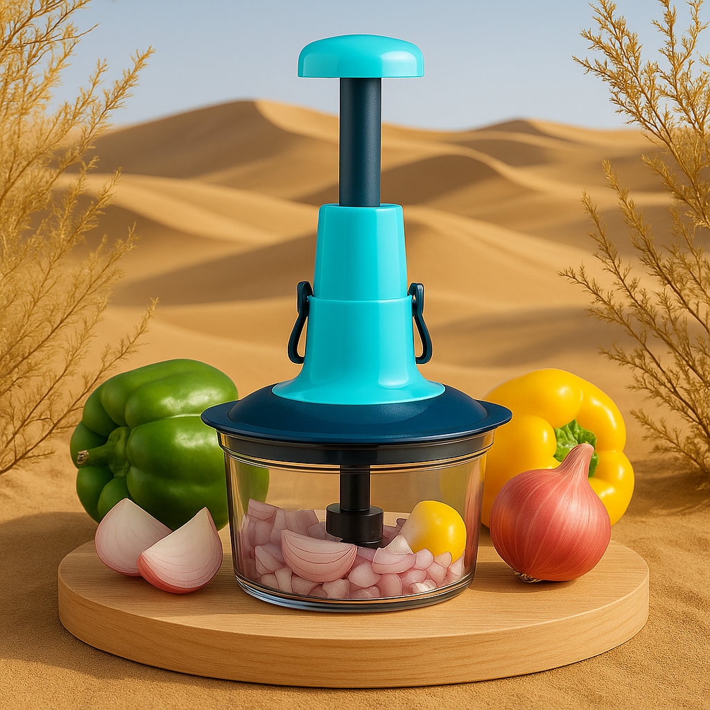 Manual Vegetable Chopper – Effortless Onion & Salad Cutter with Sharp Stainless Steel Blades