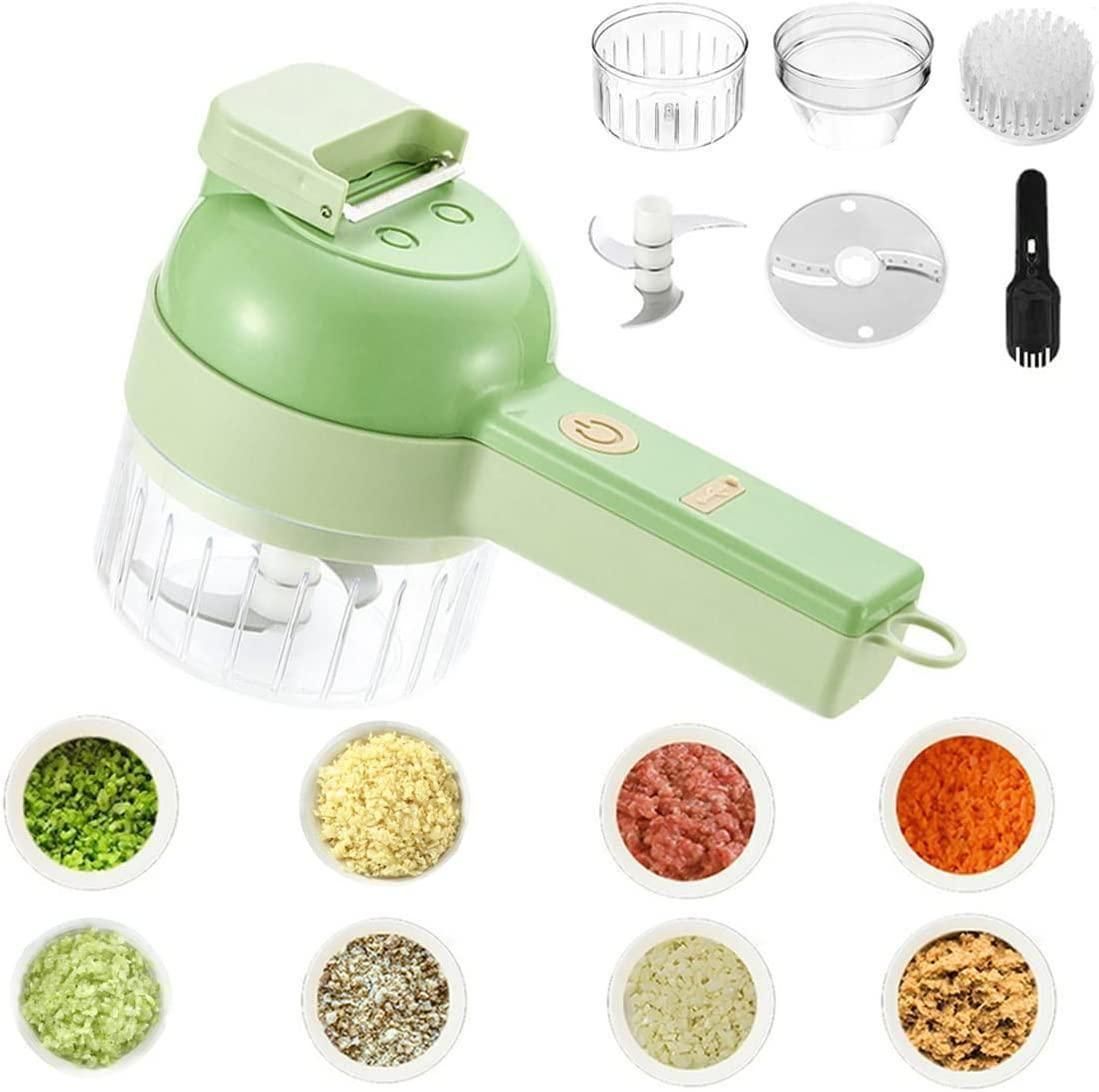 Smart 4-in-1 Electric Vegetable Cutter | Portable, Multi-Functional & Time-Saving Tool