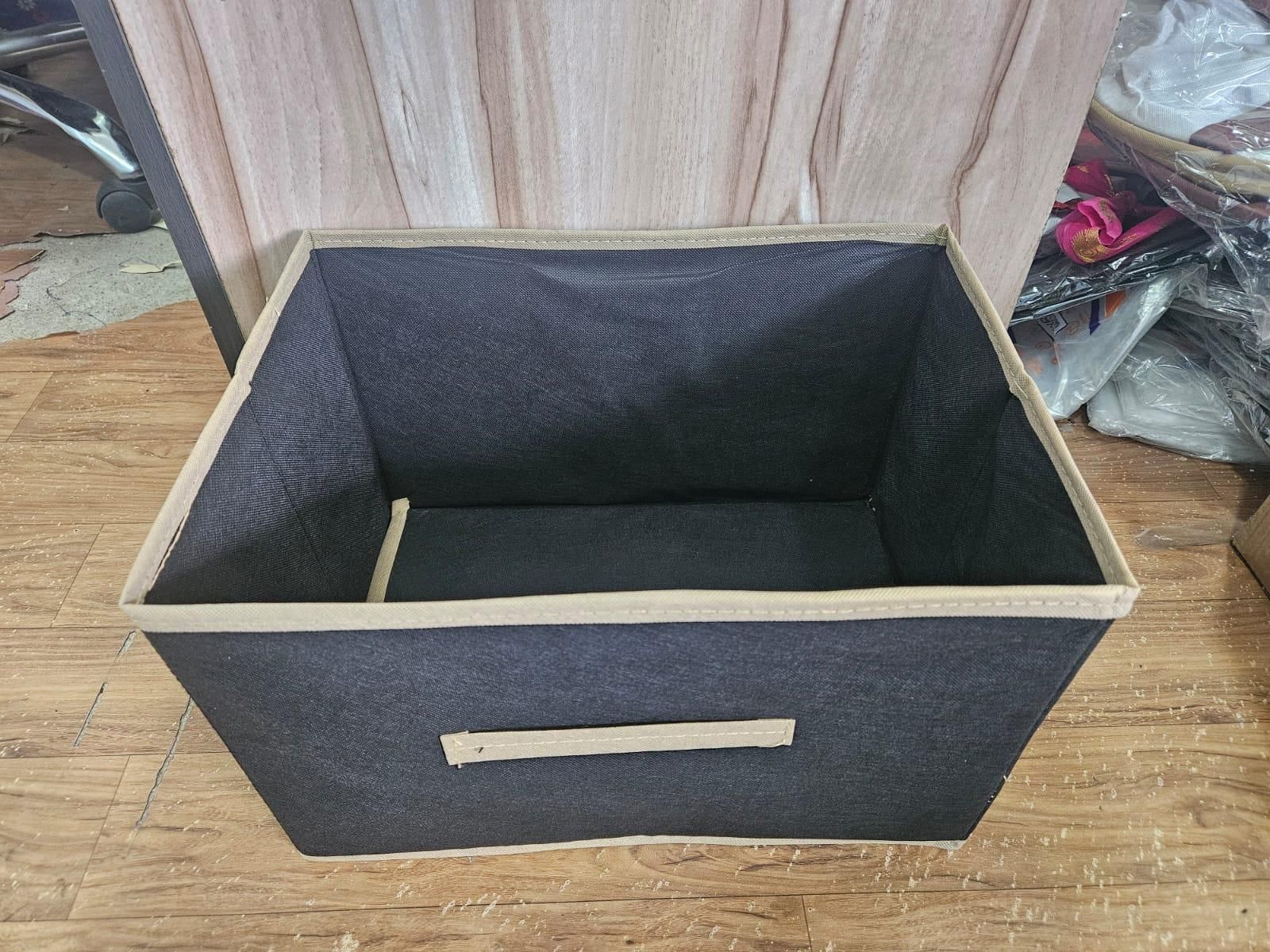 Premium Fabric Foldable Storage Box  (Pack of 2) |       Multipurpose Organizer for Clothes & Toys