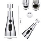 3-in-1 Kitchen Sink Faucet – Adjustable Spray Modes ( Spray & Sweep) for  Cleaning