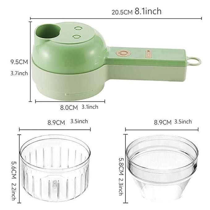 Smart 4-in-1 Electric Vegetable Cutter | Portable, Multi-Functional & Time-Saving Tool