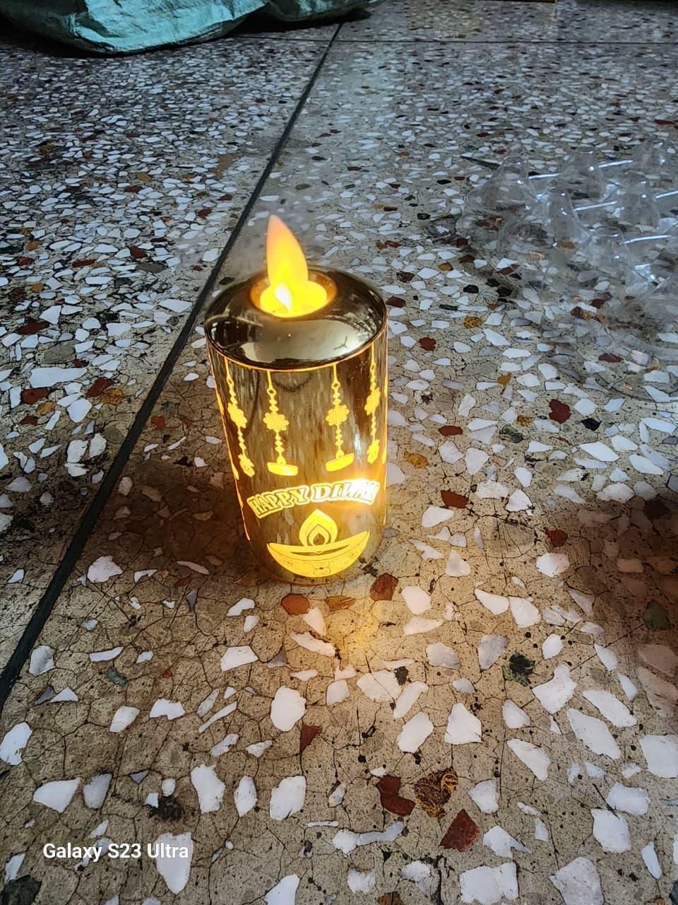 Divine OM Printed Decorative Candle For Pooja 🕯️ 🌿 Spiritual Home Décor Light 🔥