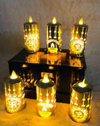 Divine OM Printed Decorative Candle For Pooja 🕯️ 🌿 Spiritual Home Décor Light 🔥