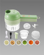 Smart 4-in-1 Electric Vegetable Cutter | Portable, Multi-Functional & Time-Saving Tool
